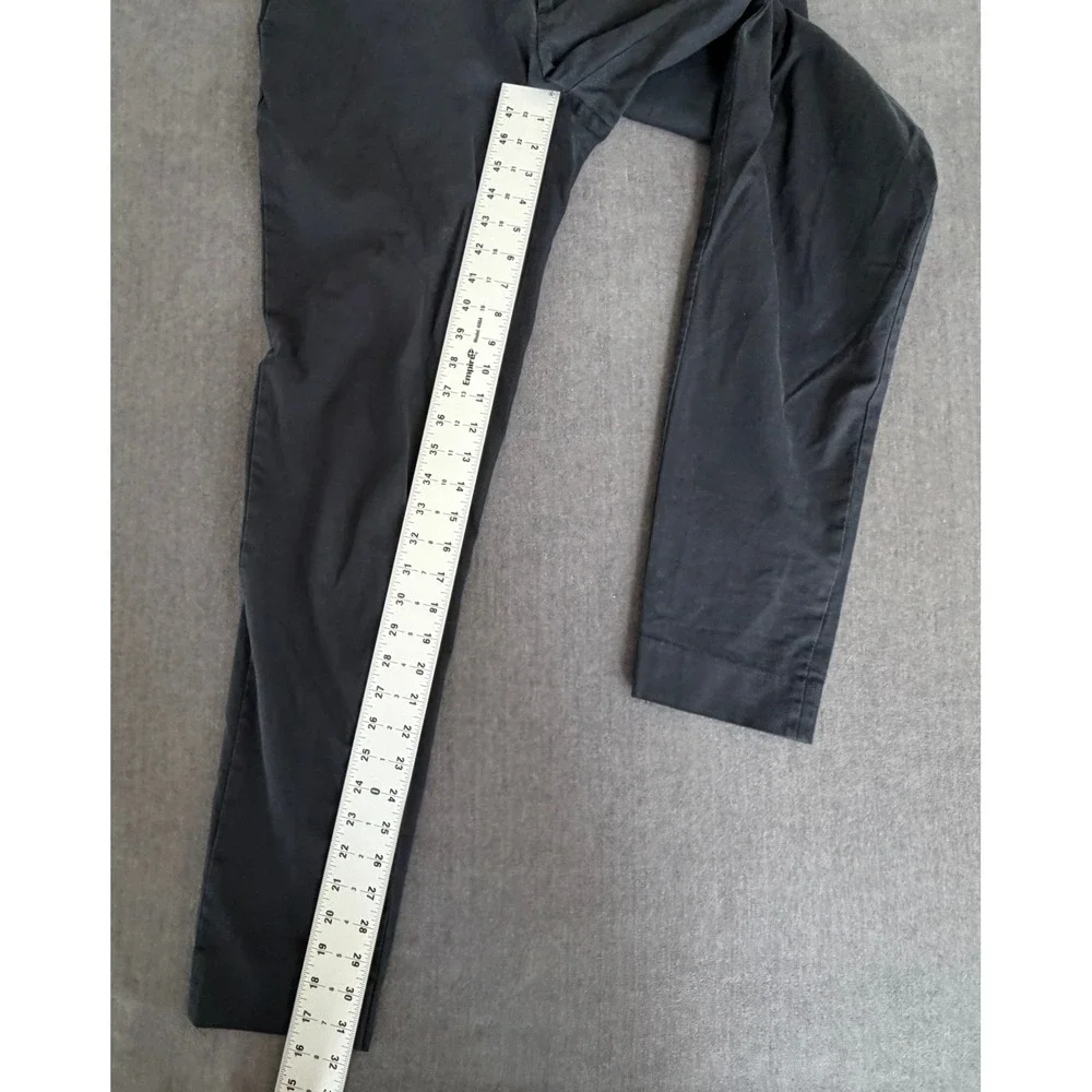 Banana Republic Mens Slim Fit Chino Pants 33x34 Charcoal Black Preppy Casual